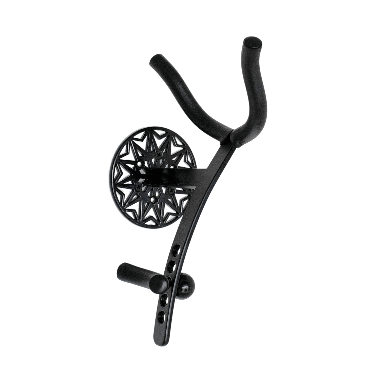 angled view tenor saxophone wallmount Samba Black by Locoparasaxo.com